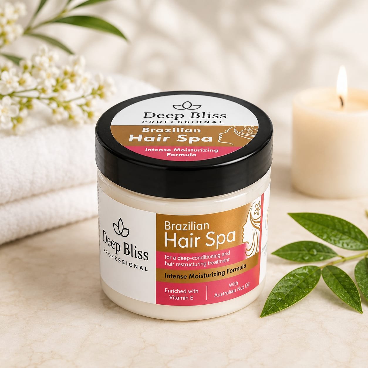 Deep Bliss Professional Brazilian Hair Spa (with Vitamin E & Australian Nut Oil) 100gm