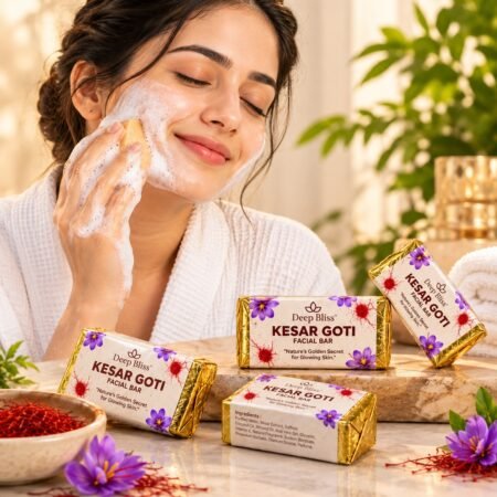 Deep Bliss Kesar Goti Facial Bar – Nature’s Golden Secret for Glowing Skin (25g)